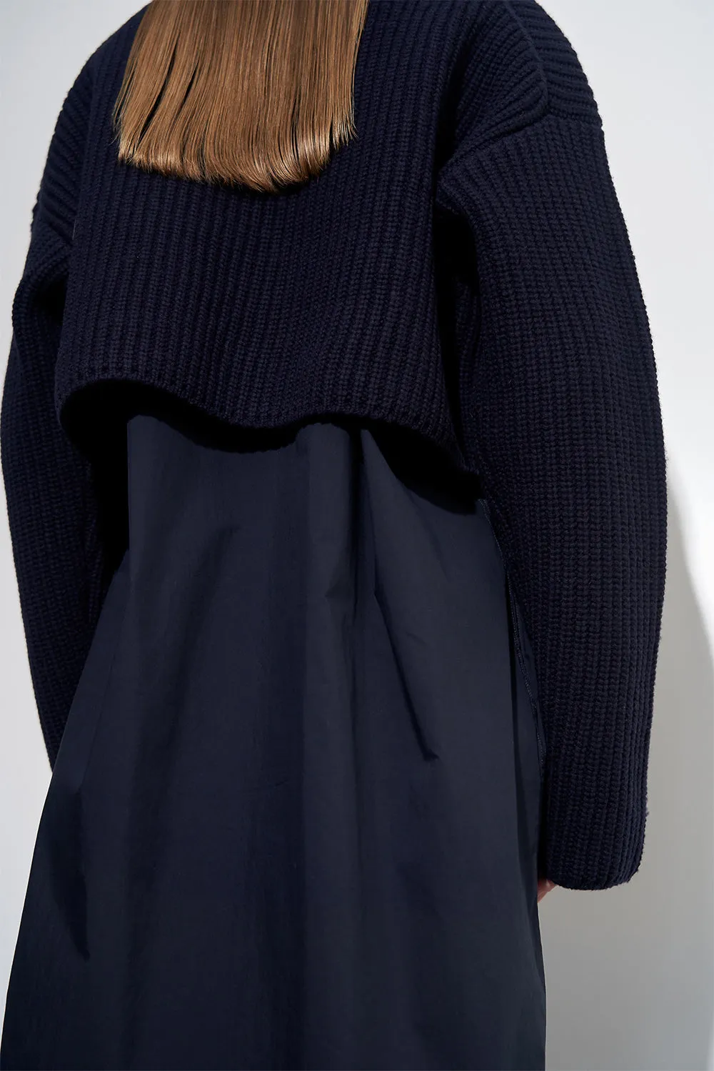 ESTHER CROP KNIT (NAVY)