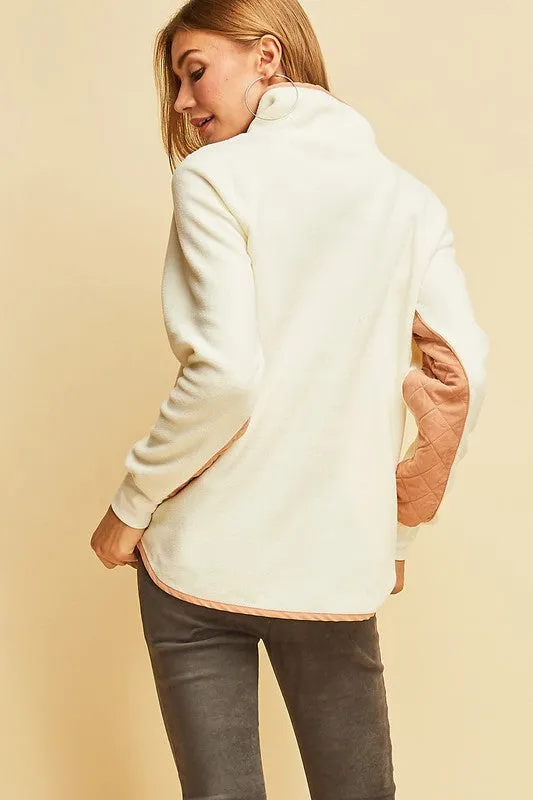 Fashion Colorblock Pullover in Cream