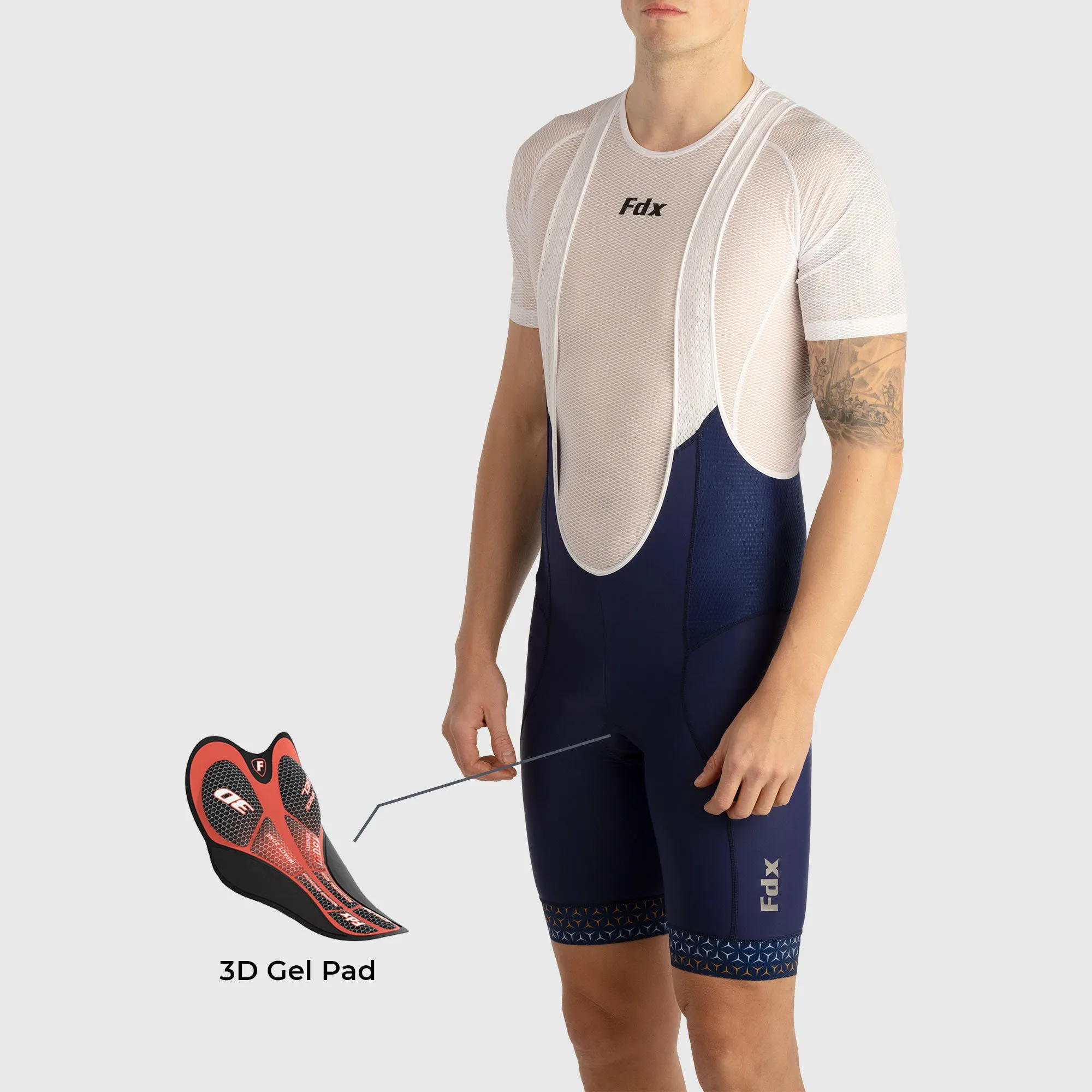 Fdx Vega Blue Men's & Boy's Padded Summer Cycling Bib Shorts