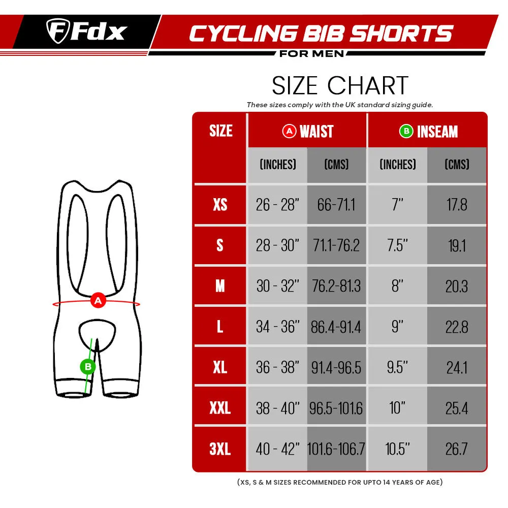 Fdx Vega Blue Men's & Boy's Padded Summer Cycling Bib Shorts