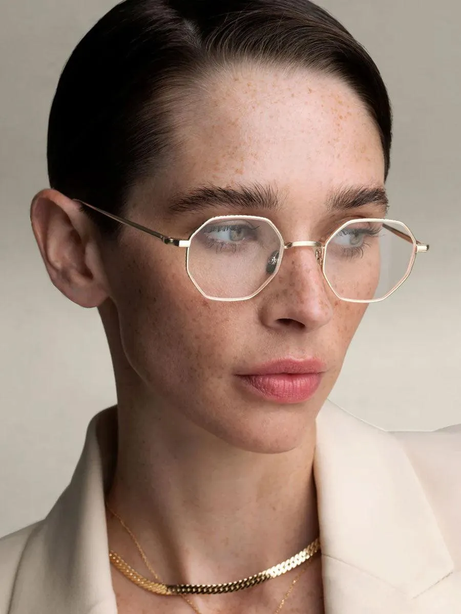 Gaillon Grey Gold Brushed eyeglasses