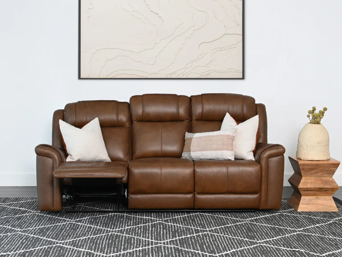 Gilmore 2-pc Leather Manual Reclining Sofa and Loveseat