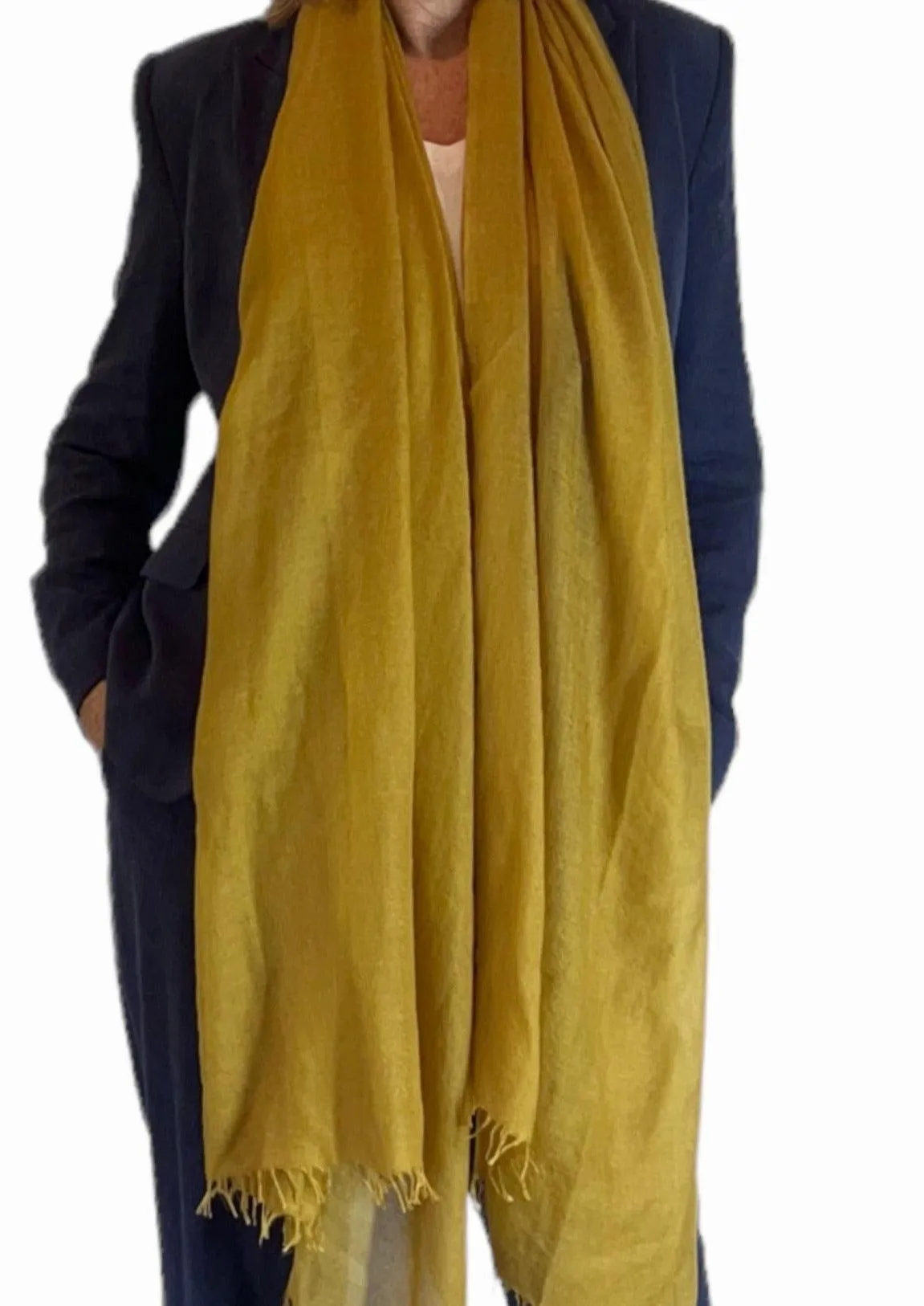 Golden Mustard Cashmere Scarf