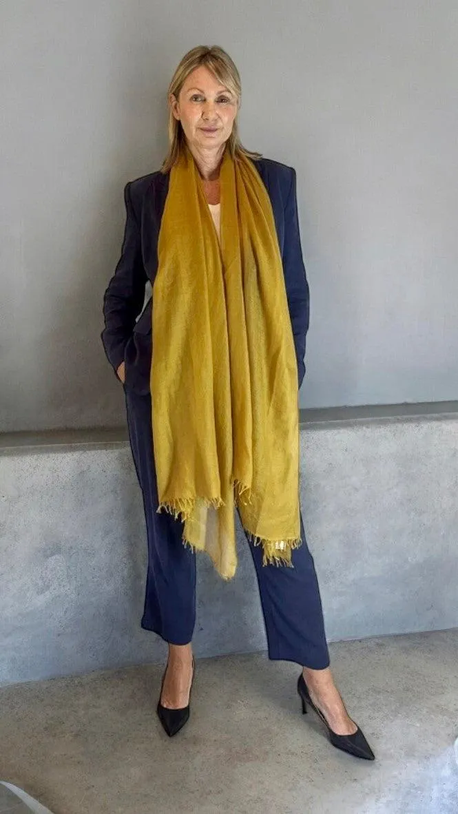 Golden Mustard Cashmere Scarf