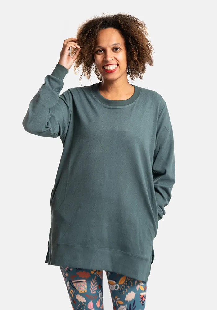 Green Longline Popsy Sweatshirt