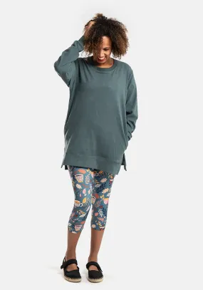 Green Longline Popsy Sweatshirt