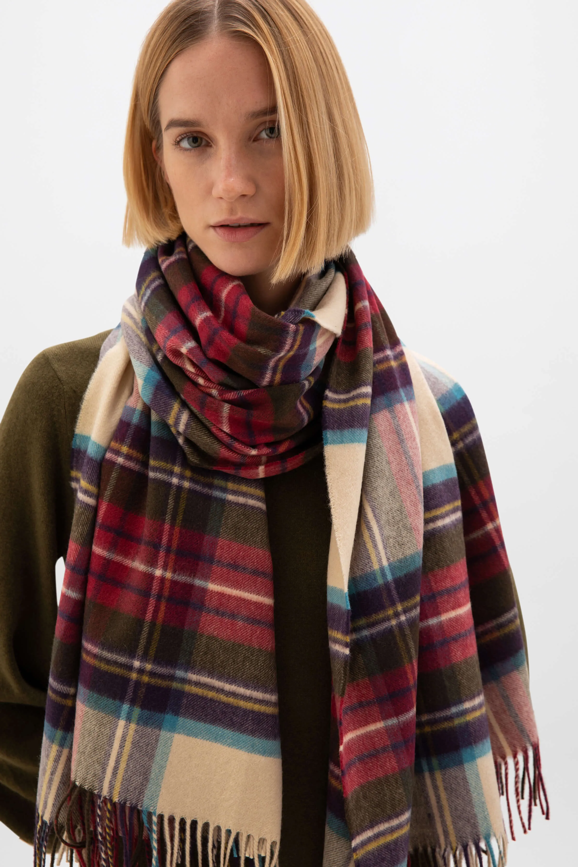 Hessian Dress Stewart Tartan Cashmere Stole