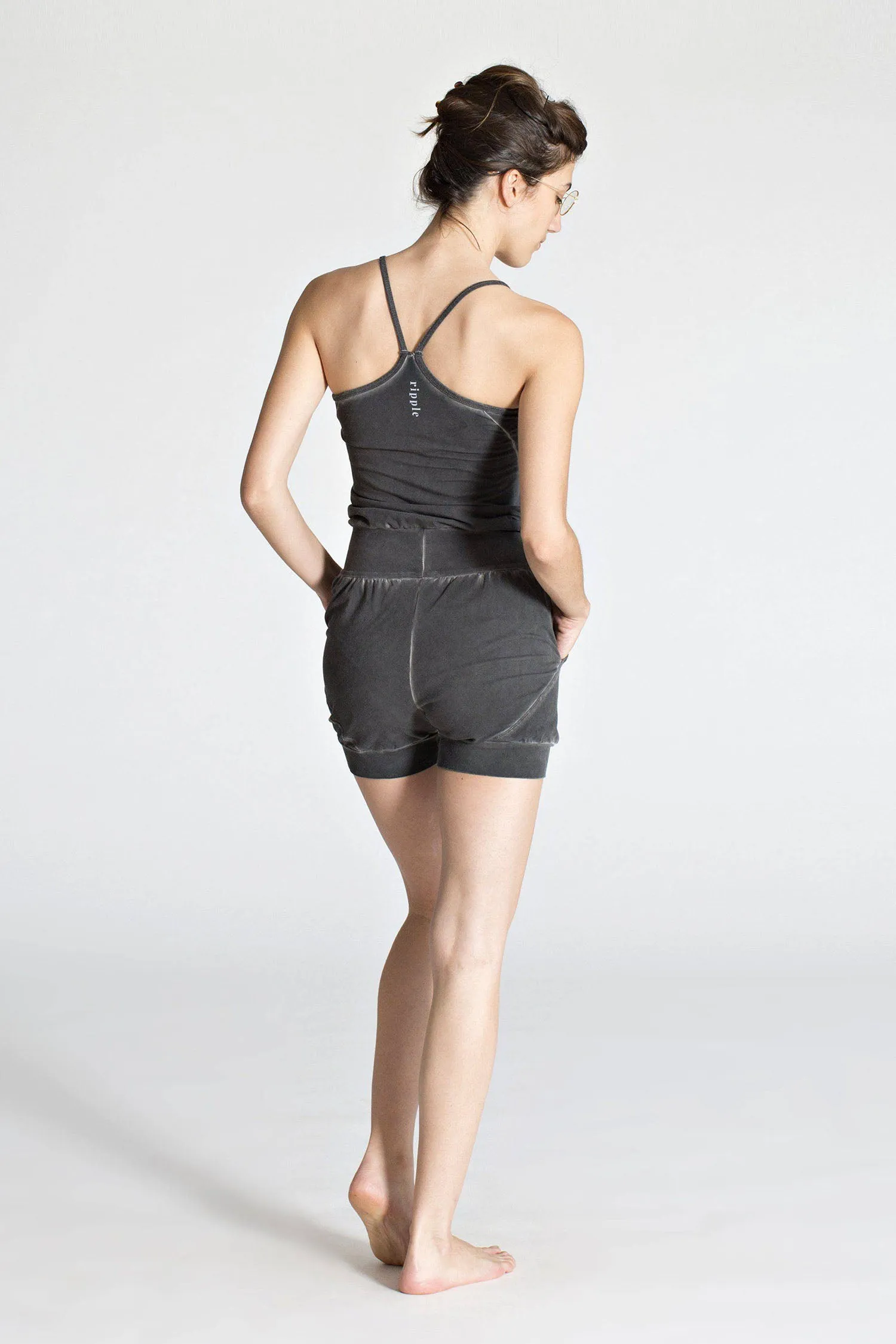 I'mPerfect Stonewash Short Yoga Jumpsuit 25%off