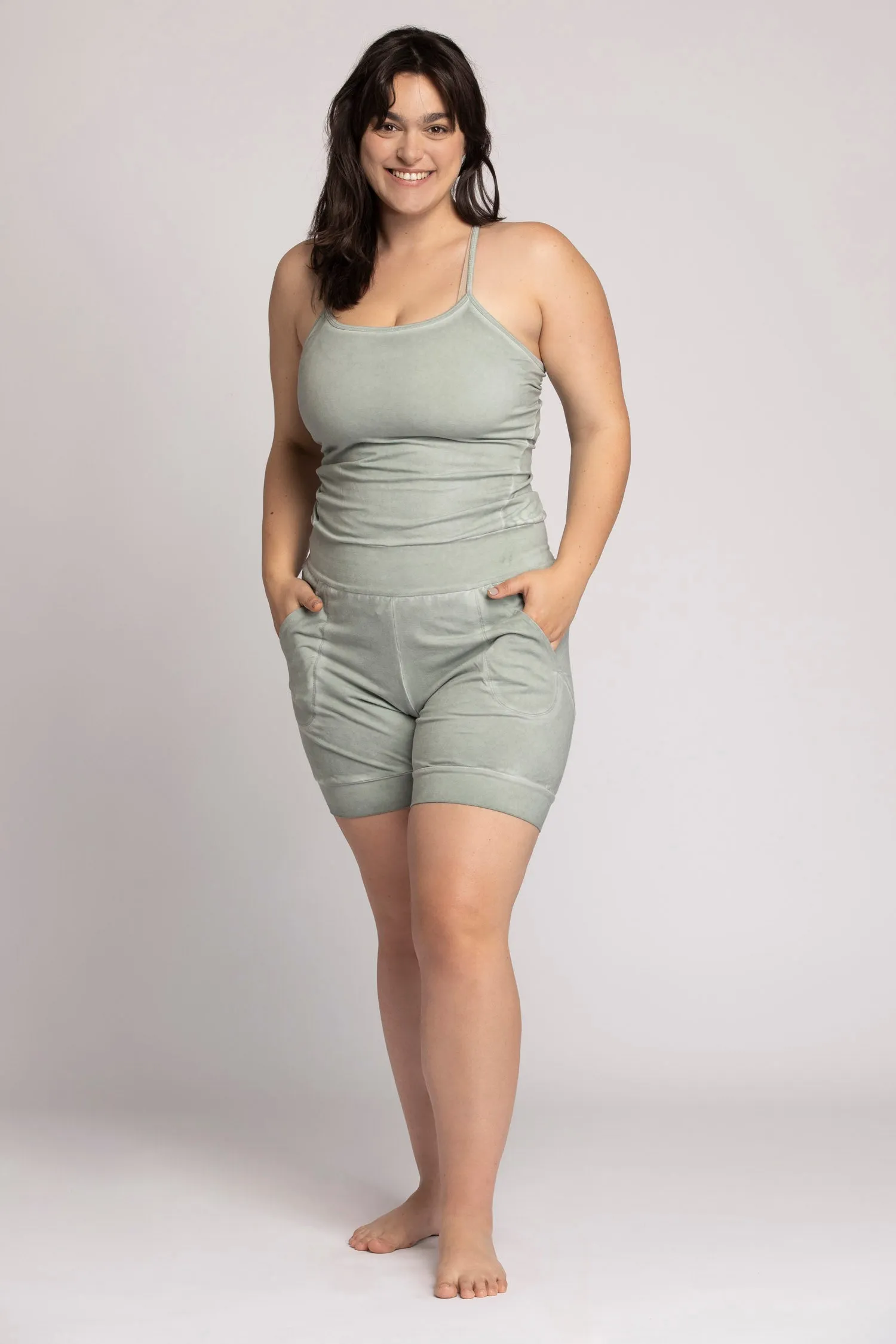 I'mPerfect Stonewash Short Yoga Jumpsuit 25%off