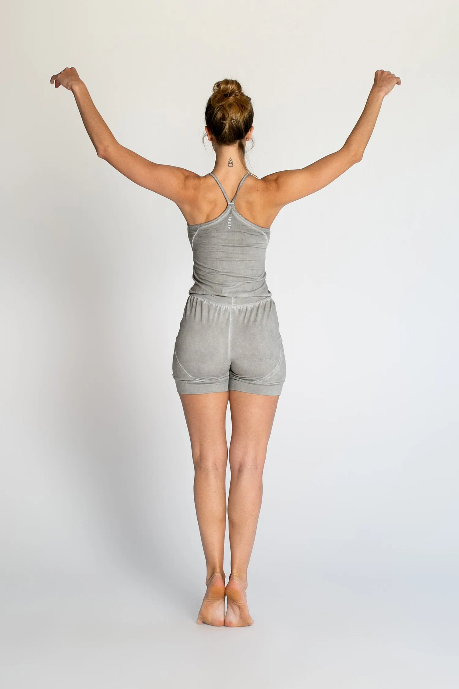 I'mPerfect Stonewash Short Yoga Jumpsuit 25%off