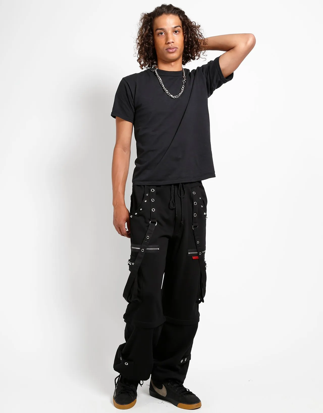 JERSEY KNITTED ZIP OFF CRUSH PANT