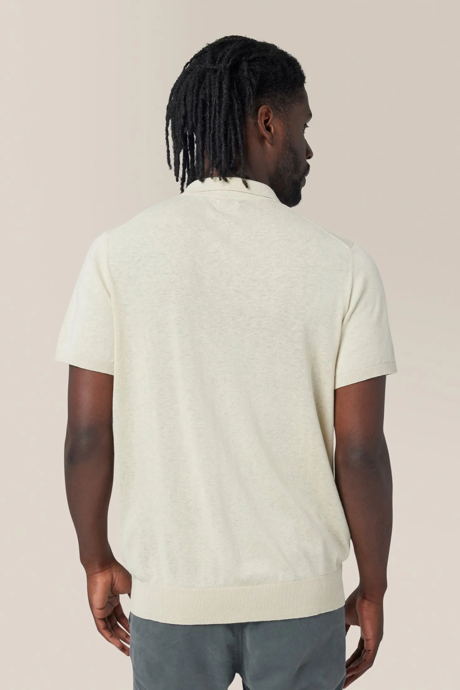 Johnny Collar Sweater | Cotton & Linen