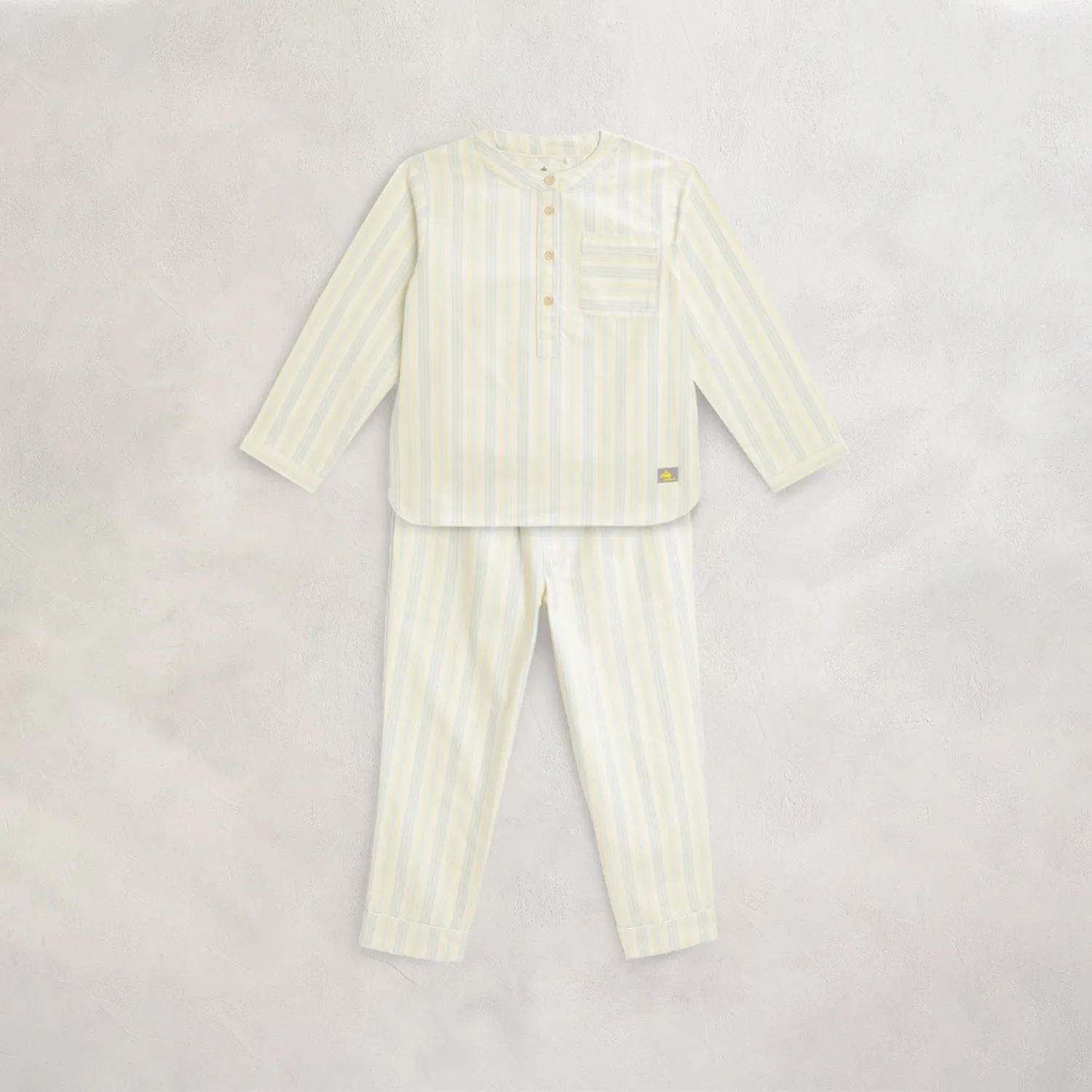 Kids Happy Striped Nightsuit