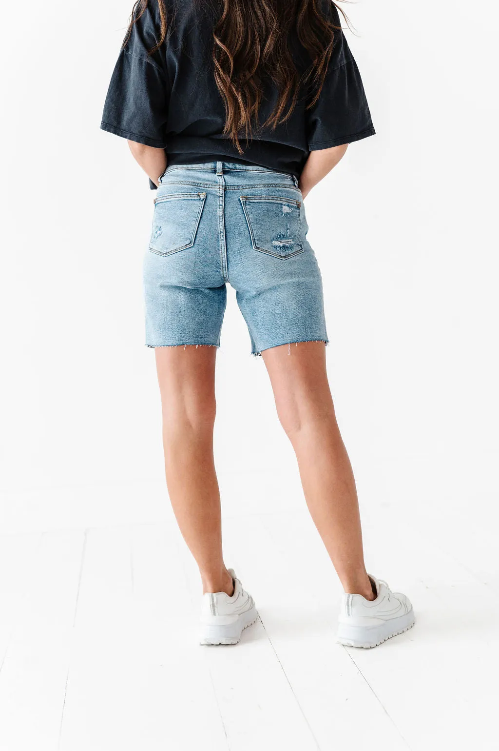 Knox Distressed Patch Shorts