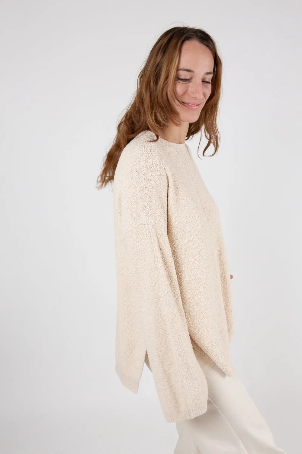 Lauren Manoogian Boucle Crewneck In Natural