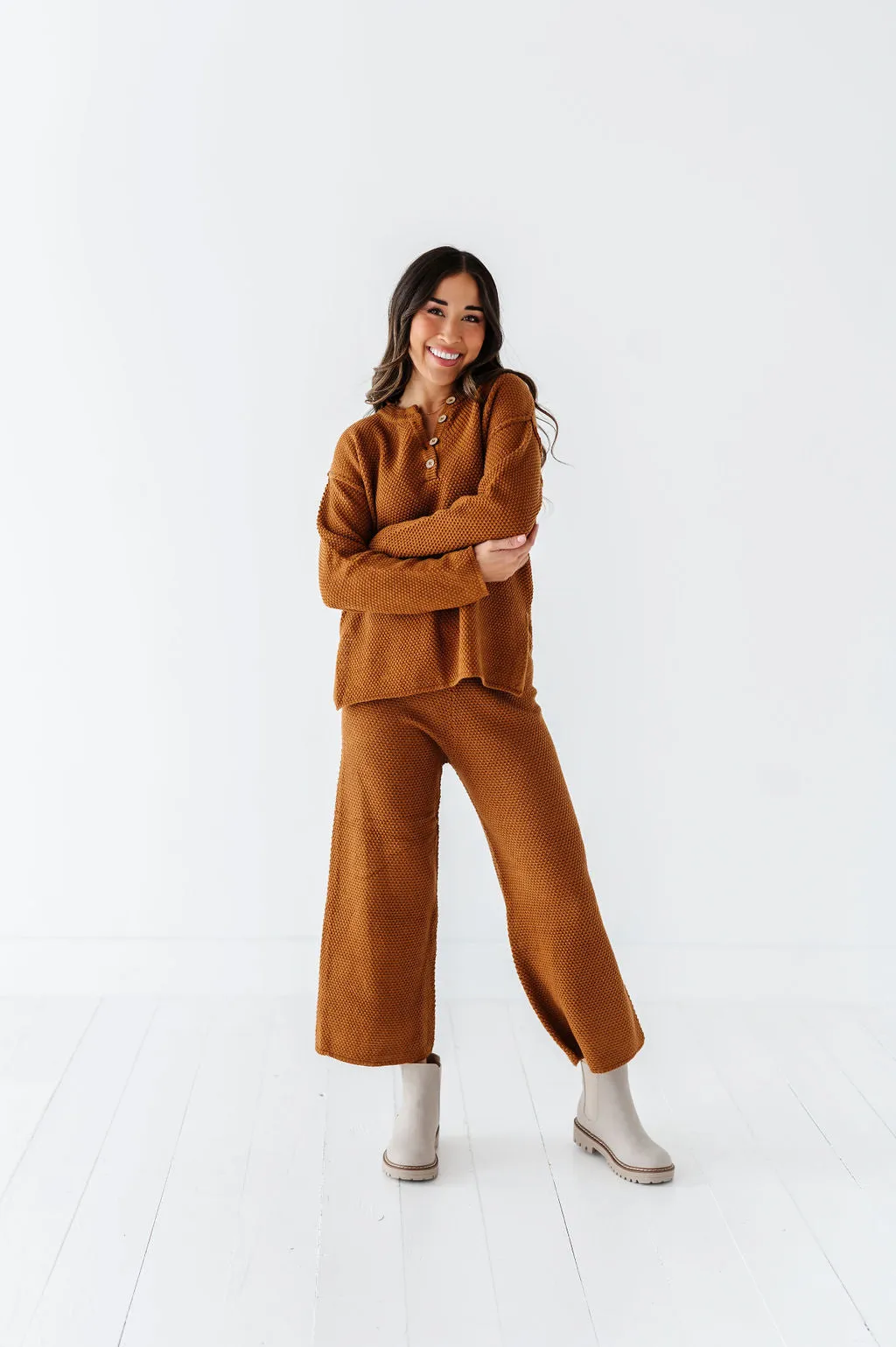 Leo Textured Sweater Set