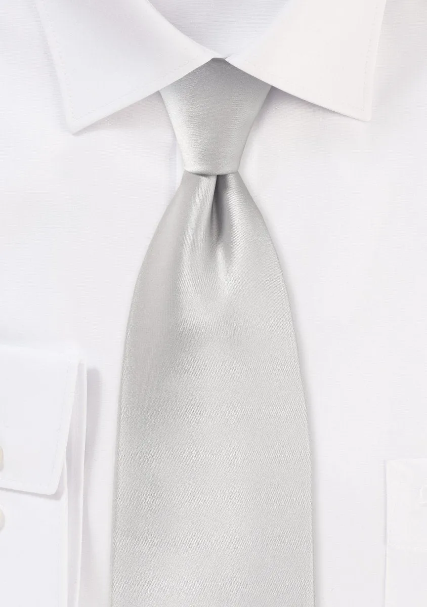 Light Silver Solid Necktie