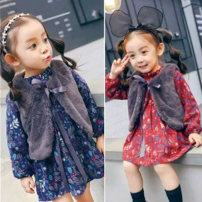 Long sleeve Princess Dress   Waistcoat Outfits