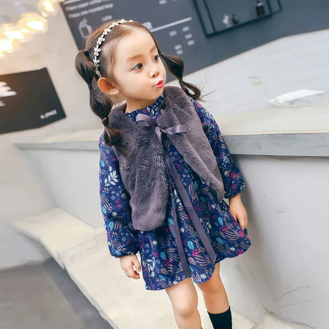 Long sleeve Princess Dress   Waistcoat Outfits