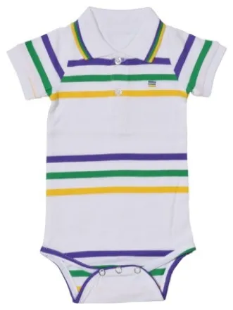 Mardi Gras Infant Thin Striped Romper