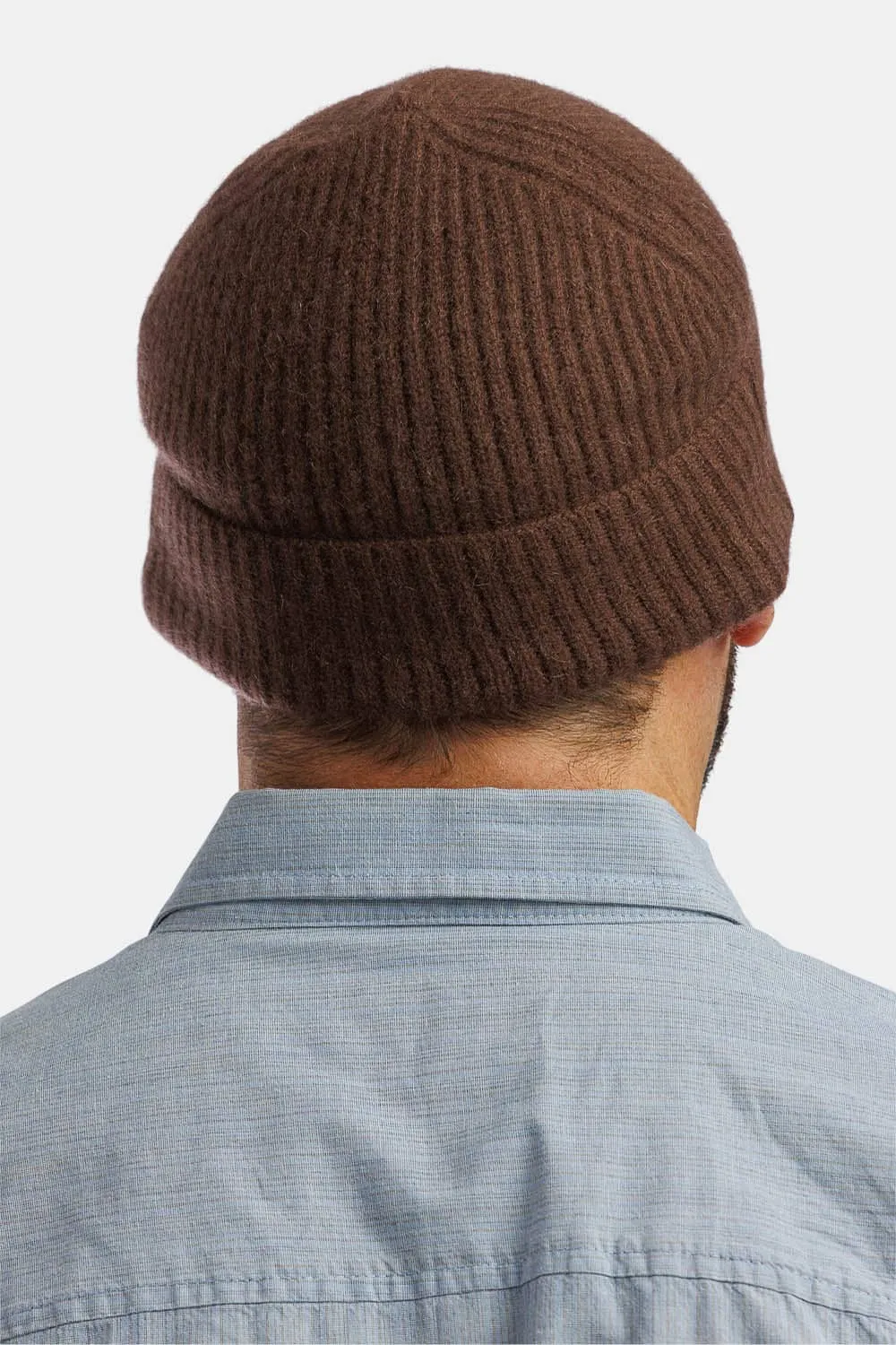 Men's 100% Pure Cashmere Ribbed Hat