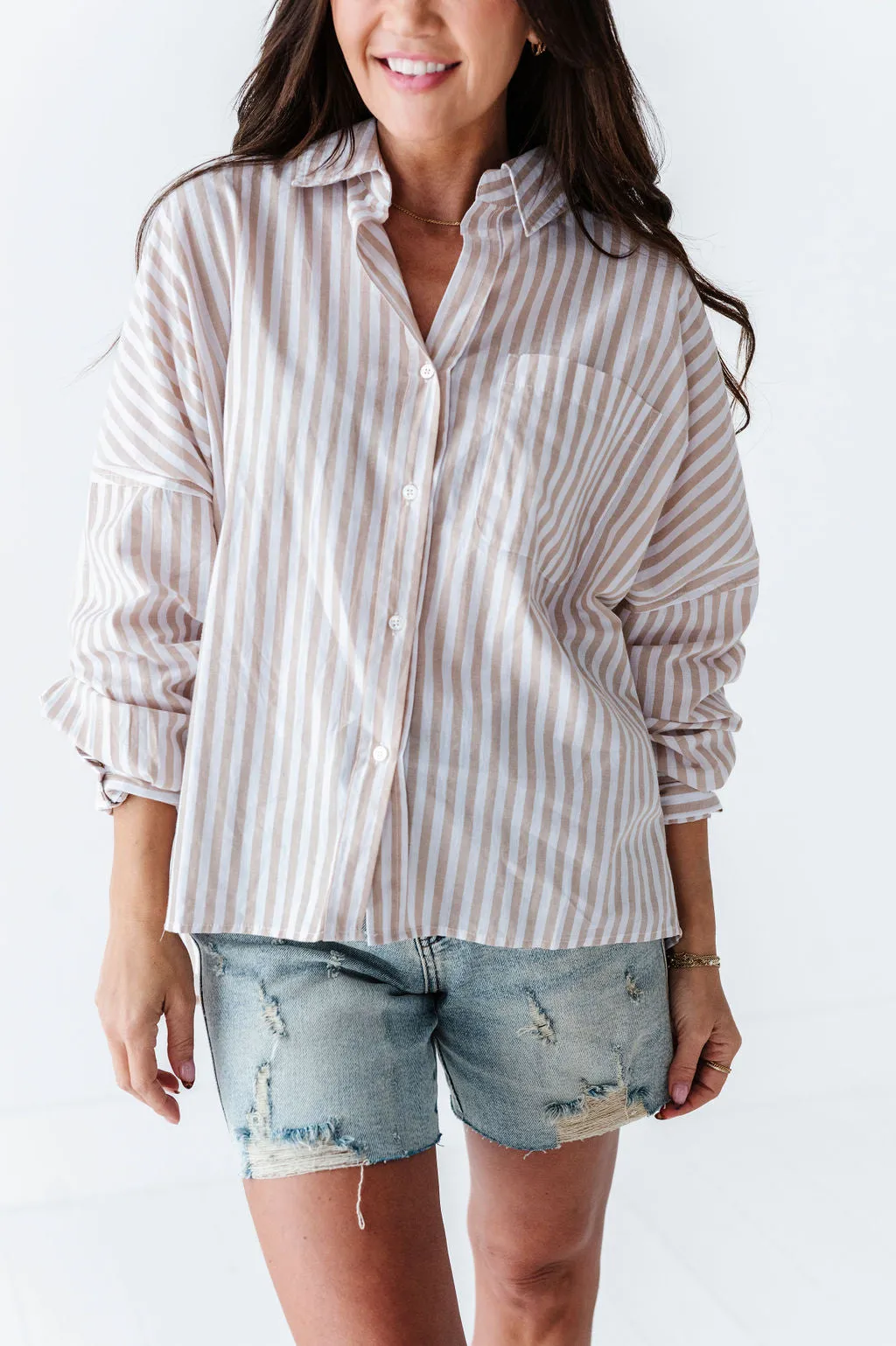 Merritt Striped Button Up