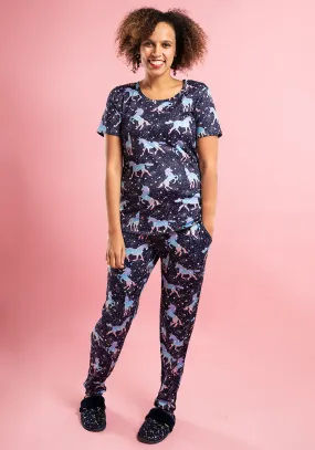 Moonbeam Unicorn & Stars Print Pyjama Set