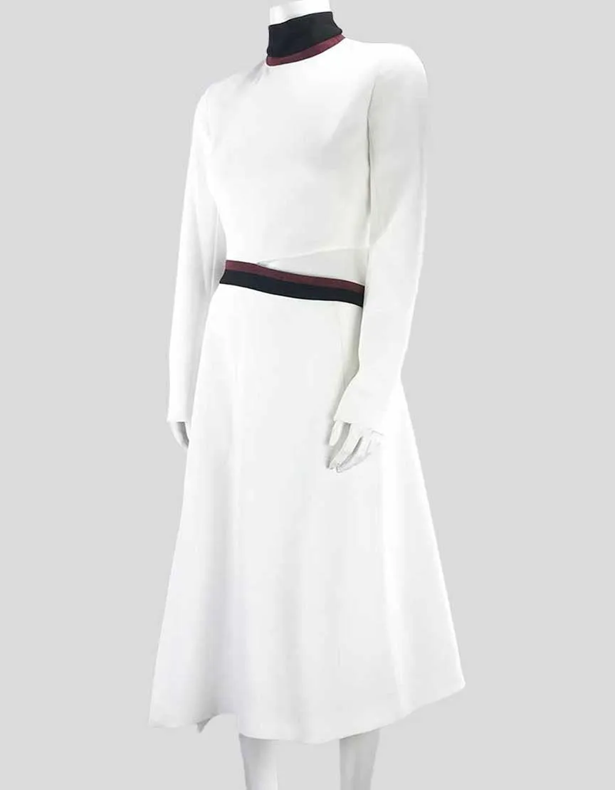 Mugler White Cutout Design Ponte Midi Dress 36 It