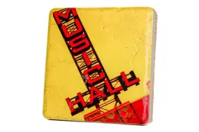 Music Hall Porcelain Tile Coaster