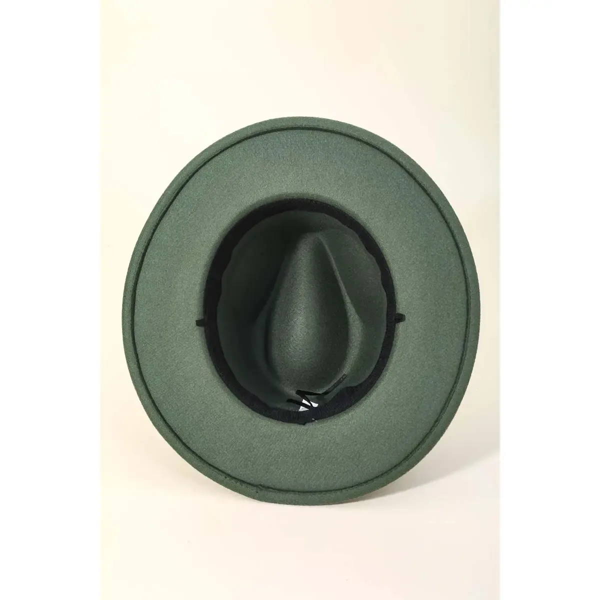 Olive Thin Double Strap Fedora Hat