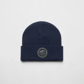 Outdoor Circle Badge Beanie | Navy