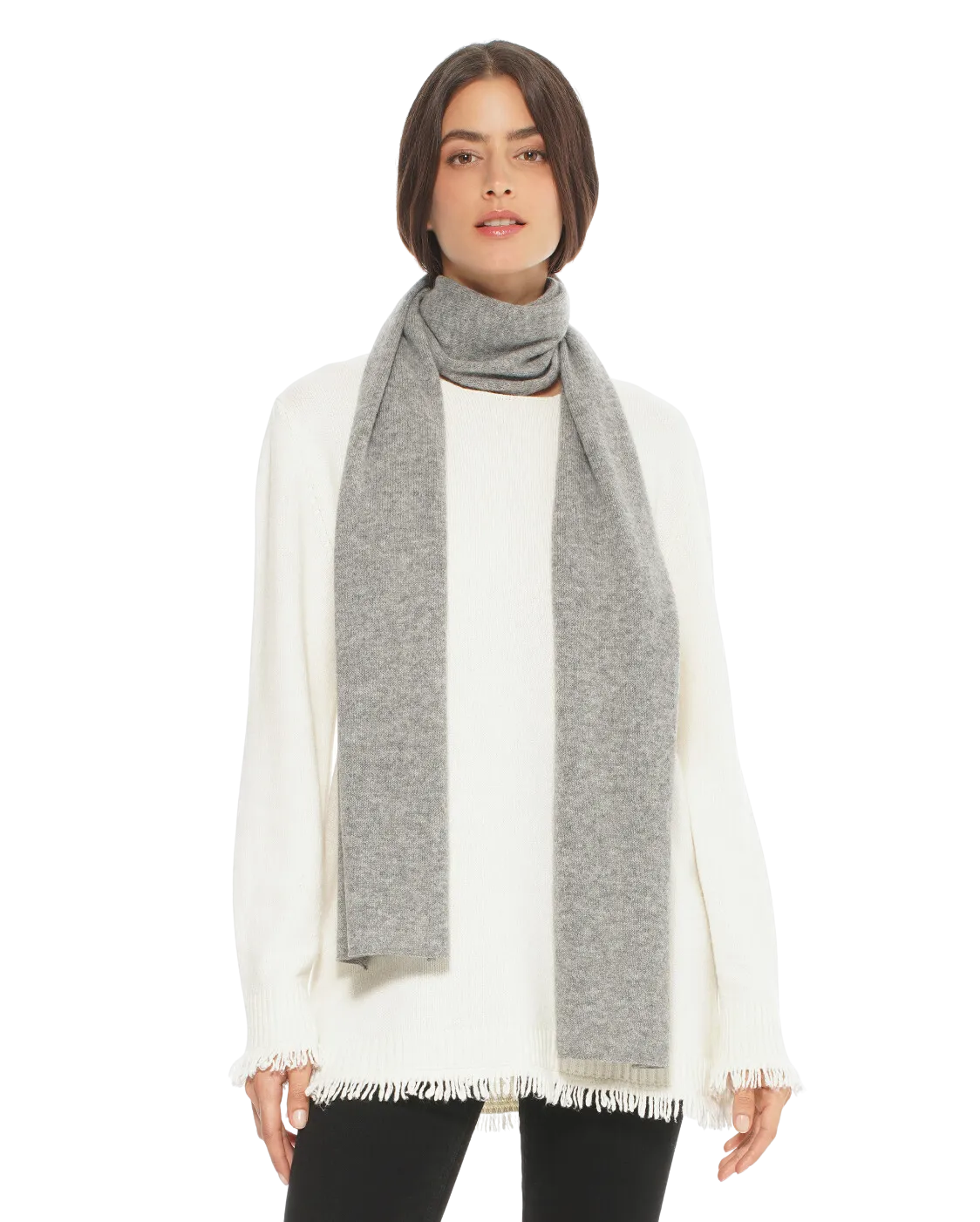 Pure Cashmere Maxi Scarf Medium Grey