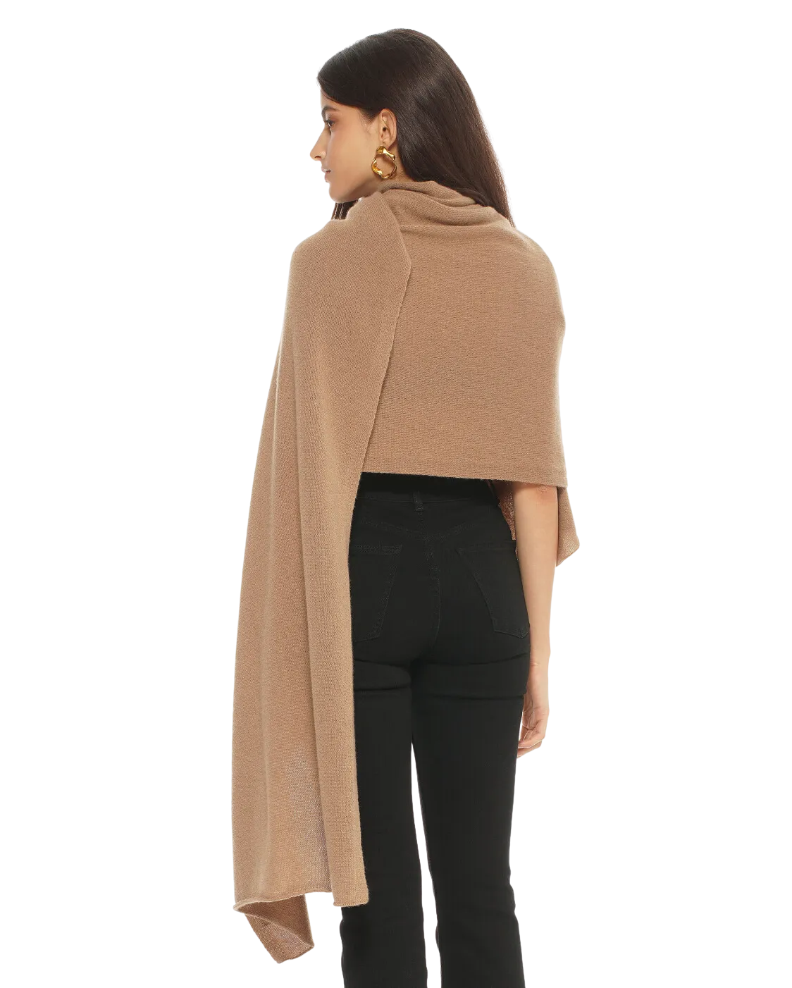 Pure Cashmere Maxi Wrap Camel