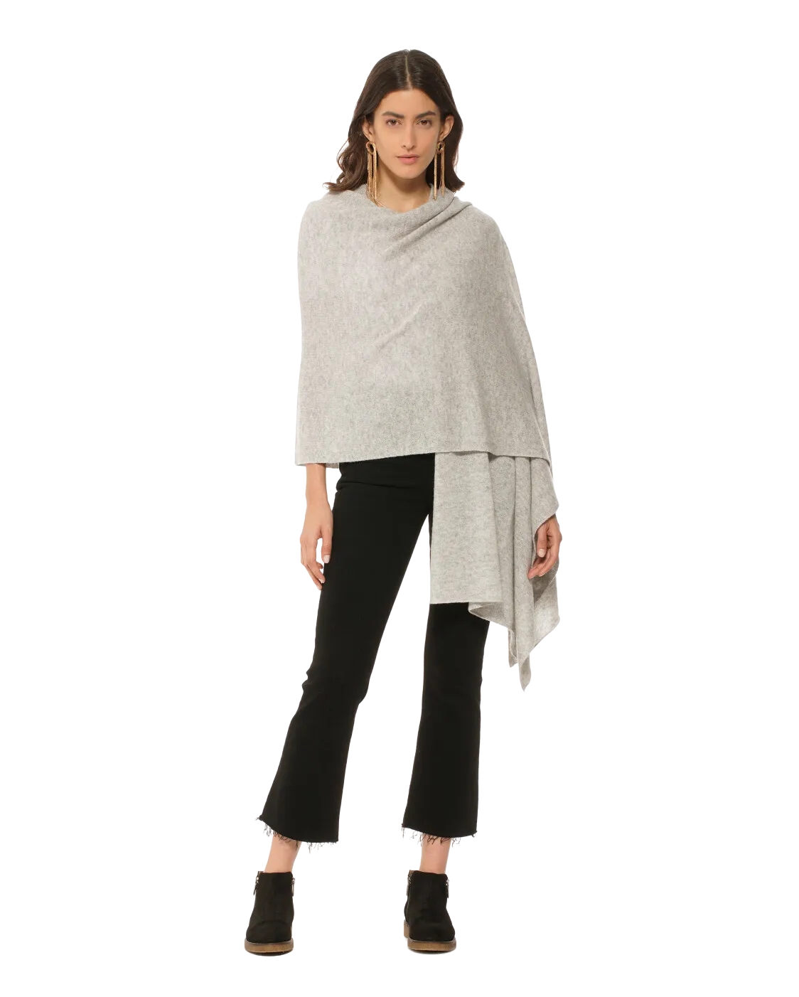 Pure Cashmere Maxi Wrap Light Grey