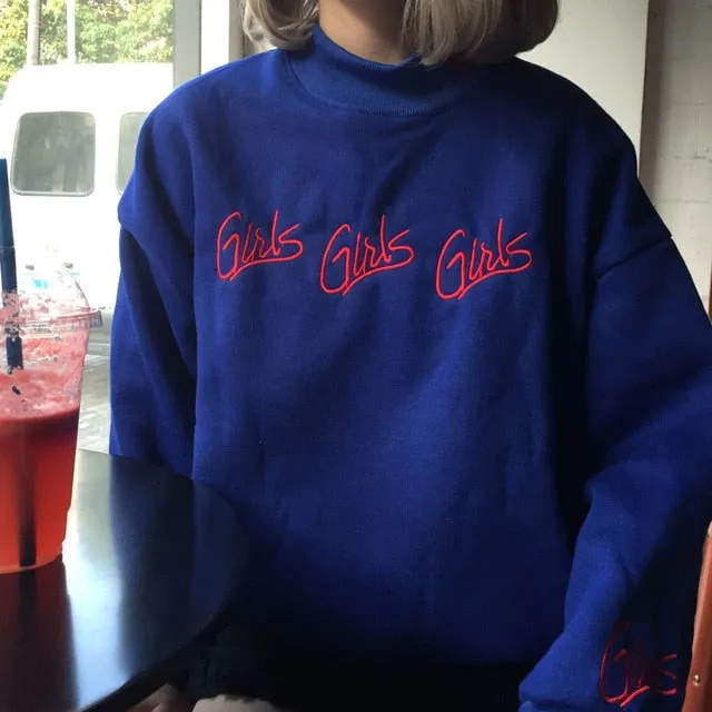 "GIRLS GIRLS GIRLS" SWEATSHIRT