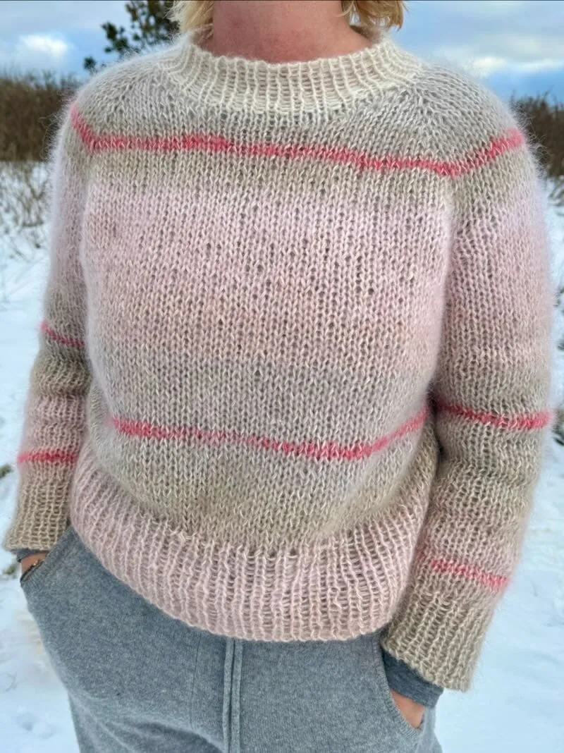 Red resterne sweater af Katrine Hannibal for Önling, strikkeopskrift