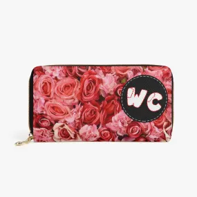 Red Rose Long Type Zipper Purse