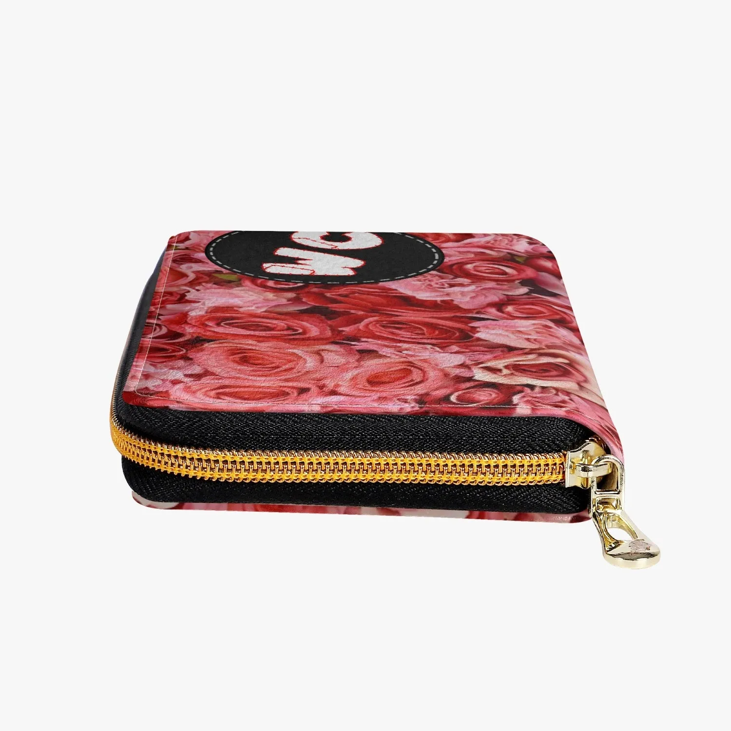 Red Rose Long Type Zipper Purse