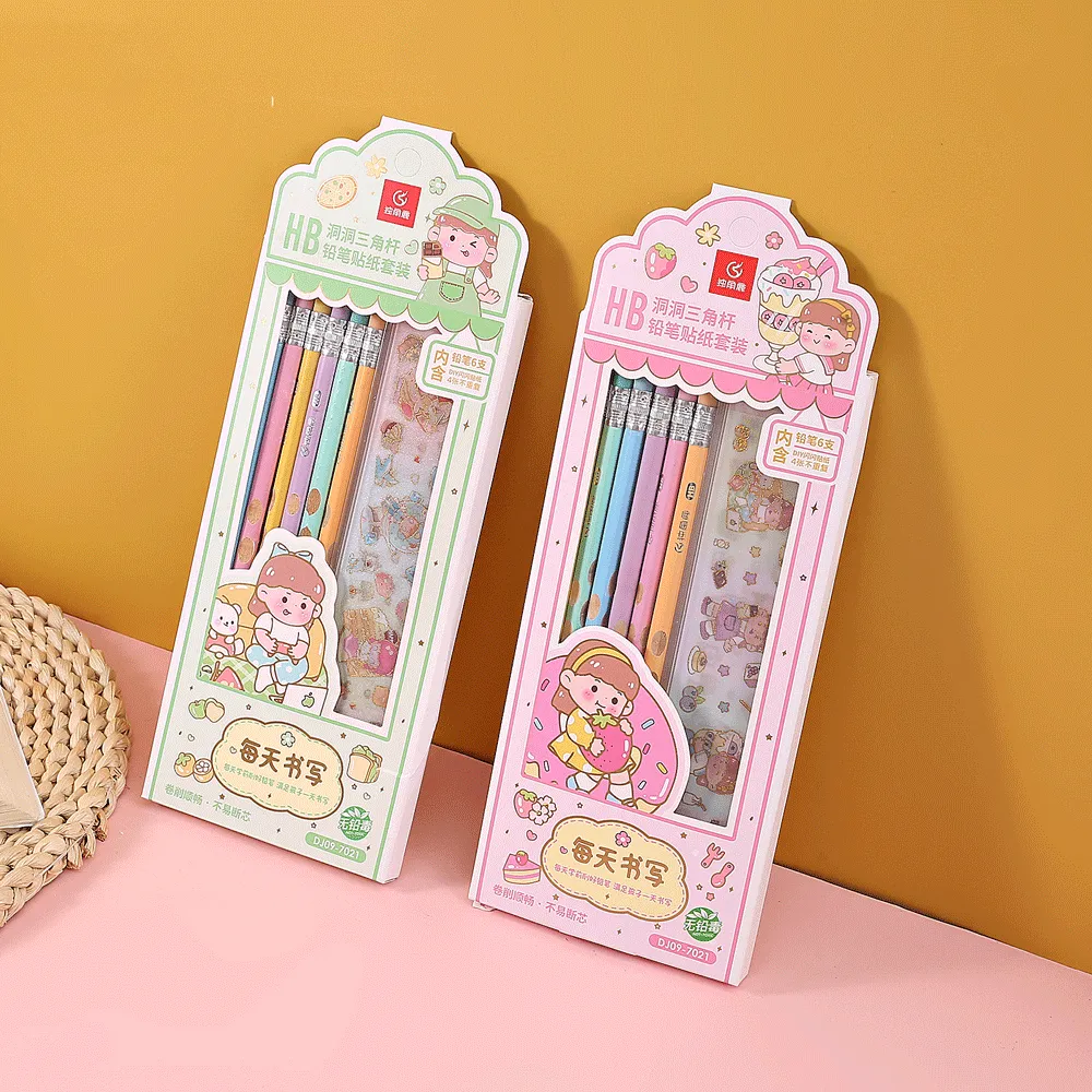 Stationery Combo Set With Exciting  Kawaii Sticker.