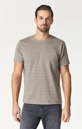 STRIPED T-SHIRT IN MOON ROCK