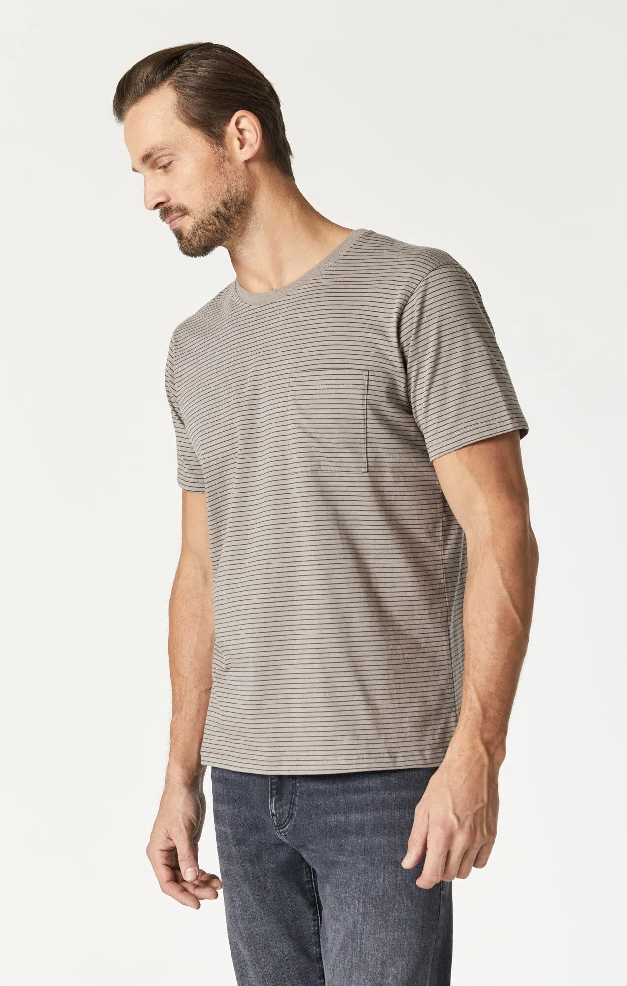 STRIPED T-SHIRT IN MOON ROCK