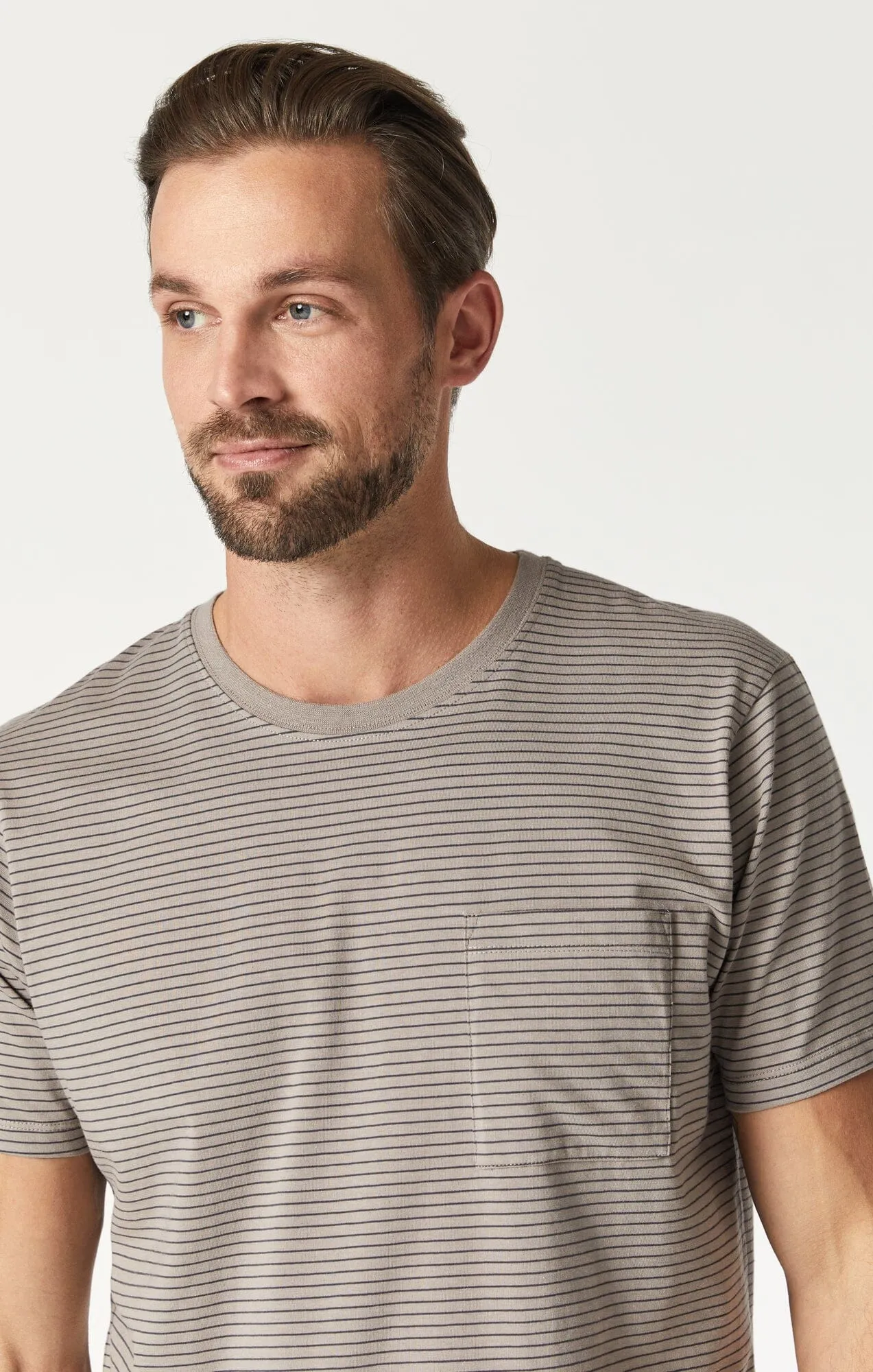 STRIPED T-SHIRT IN MOON ROCK