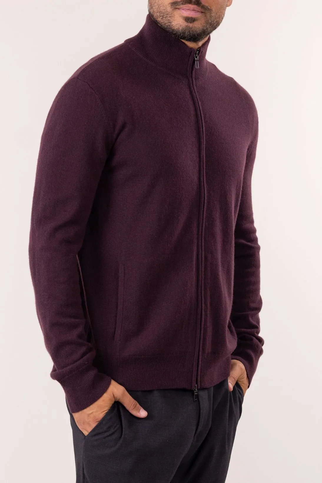 SUSTAINABLE CASHMERE FULL ZIP CARDIGAN