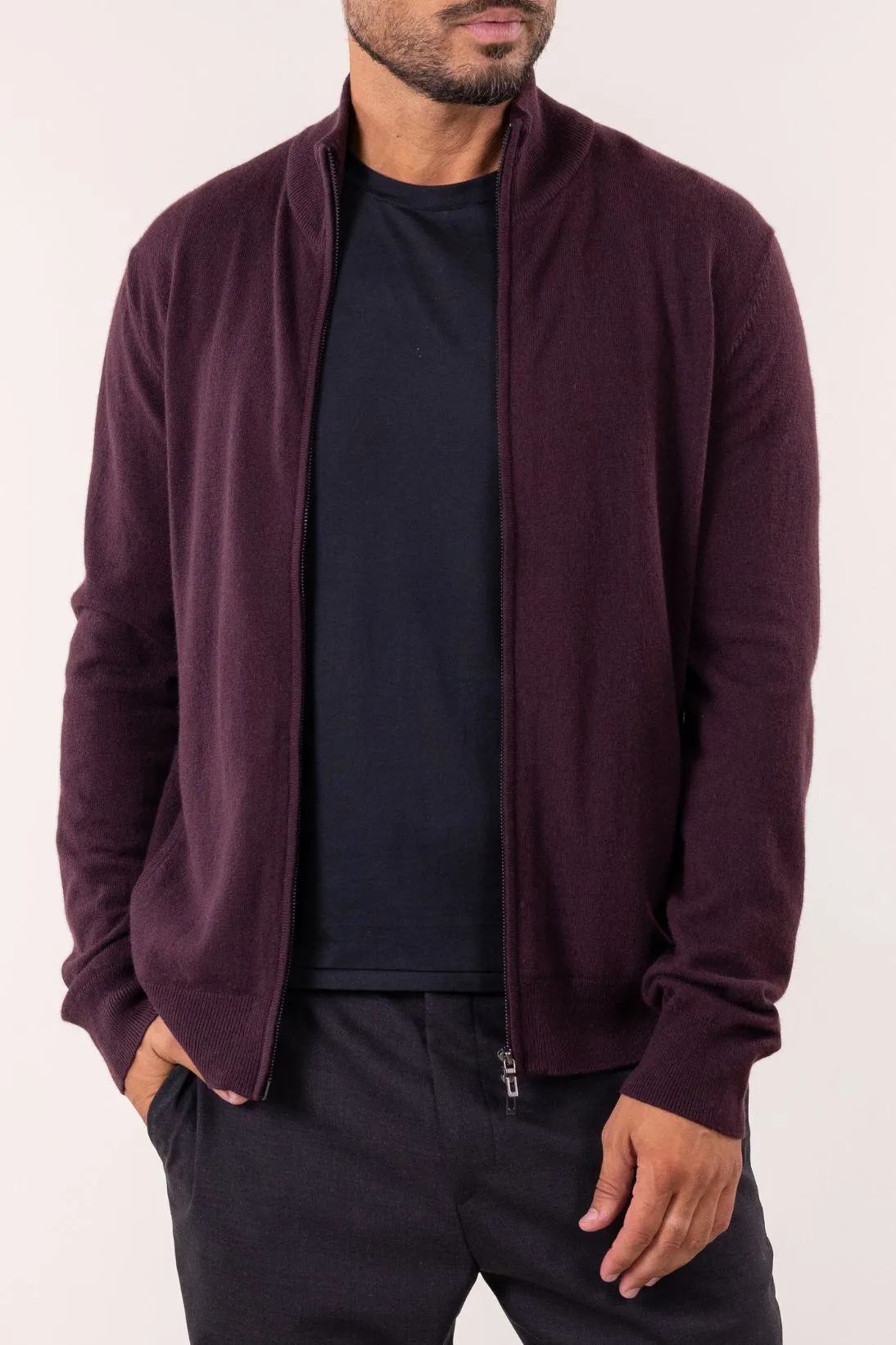 SUSTAINABLE CASHMERE FULL ZIP CARDIGAN