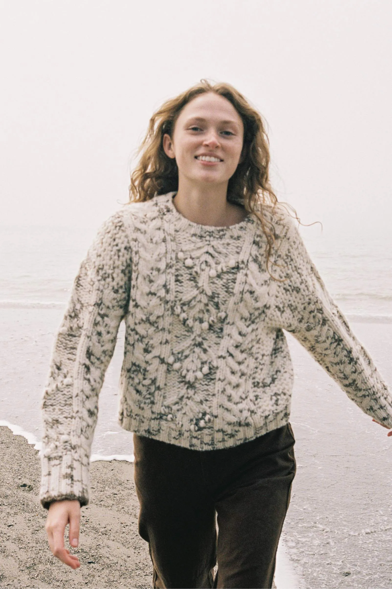 The Anja Sweater | Speckled Maple