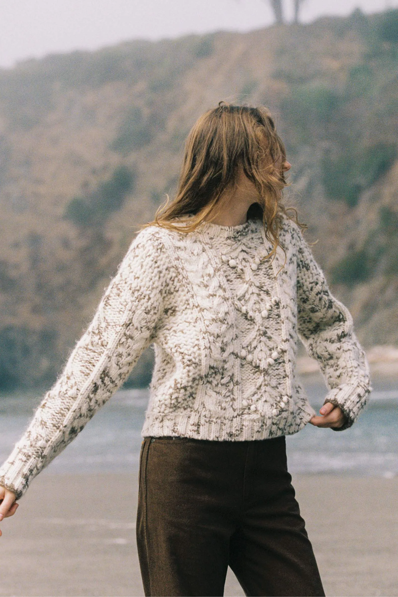 The Anja Sweater | Speckled Maple