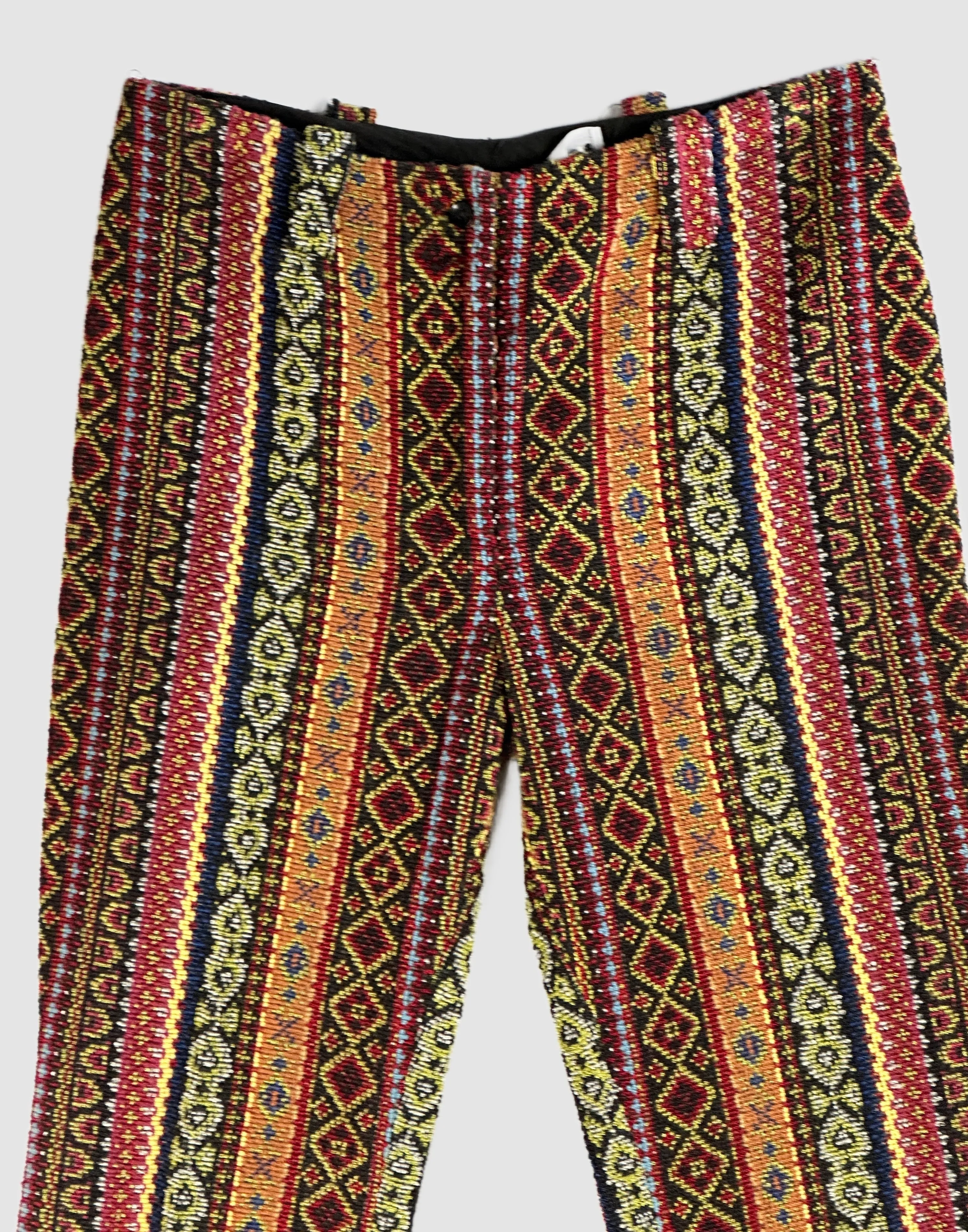 TOMBOY 60s Hip Hugger Hippie Tapestry Pants • XX Small