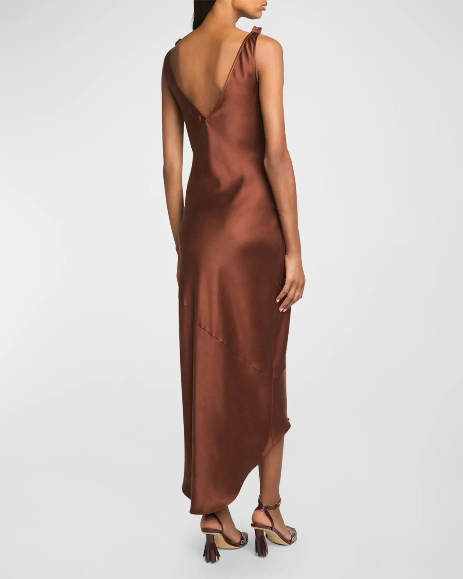 V-Neck Sleeveless Midi Dress