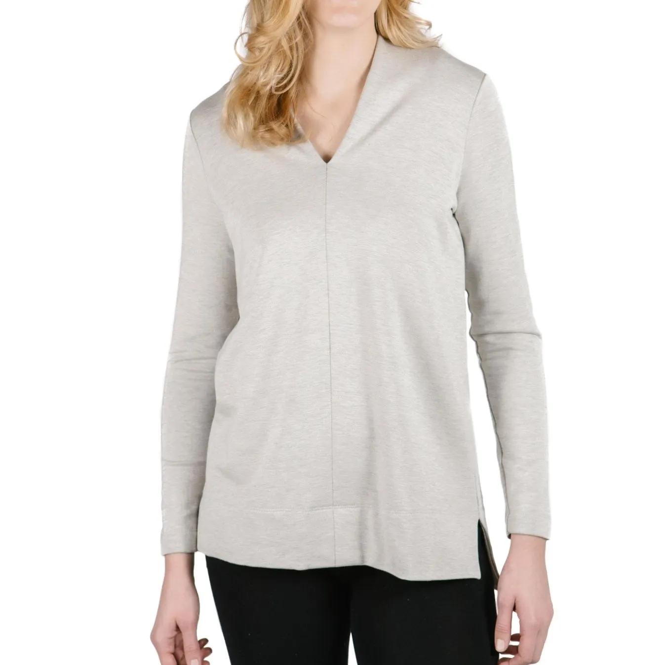 V-Neck Soft Tunic - Oatmeal (Only M   L Left)